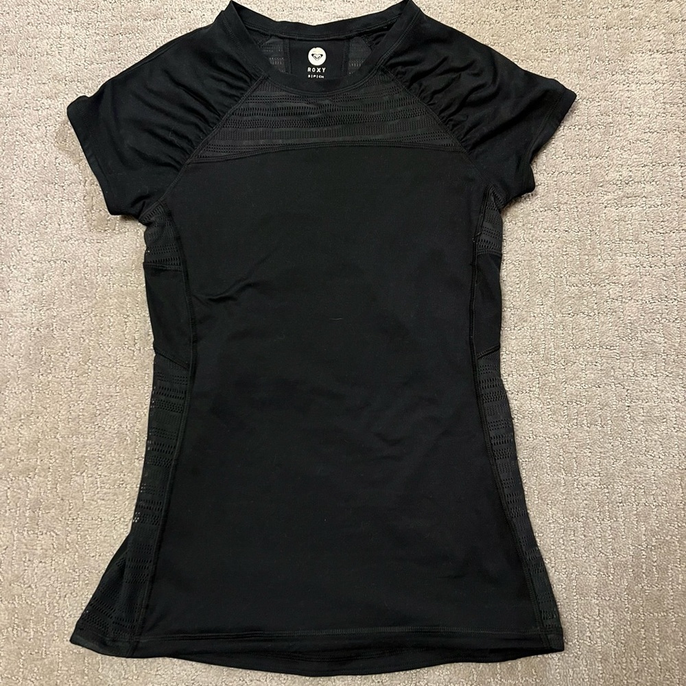 Roxy Womens Athletic T Shirt Black Small.